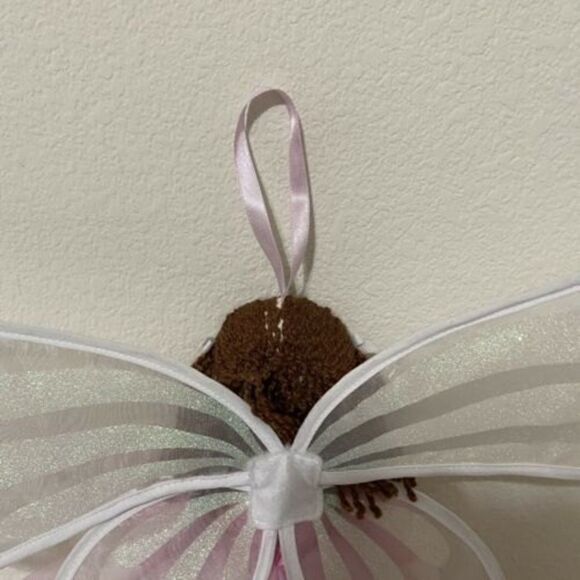 Pottery Barn Kids Designer Doll Butterfly Wings Fairy Pink Tulle Brown Hair - Picture 9 of 12